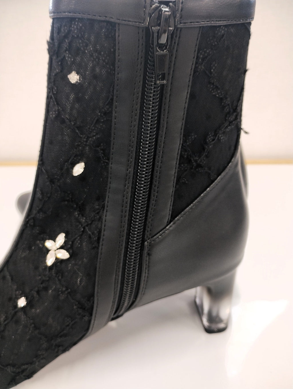 JELLY BEANS シアービジューショートブーツ　M