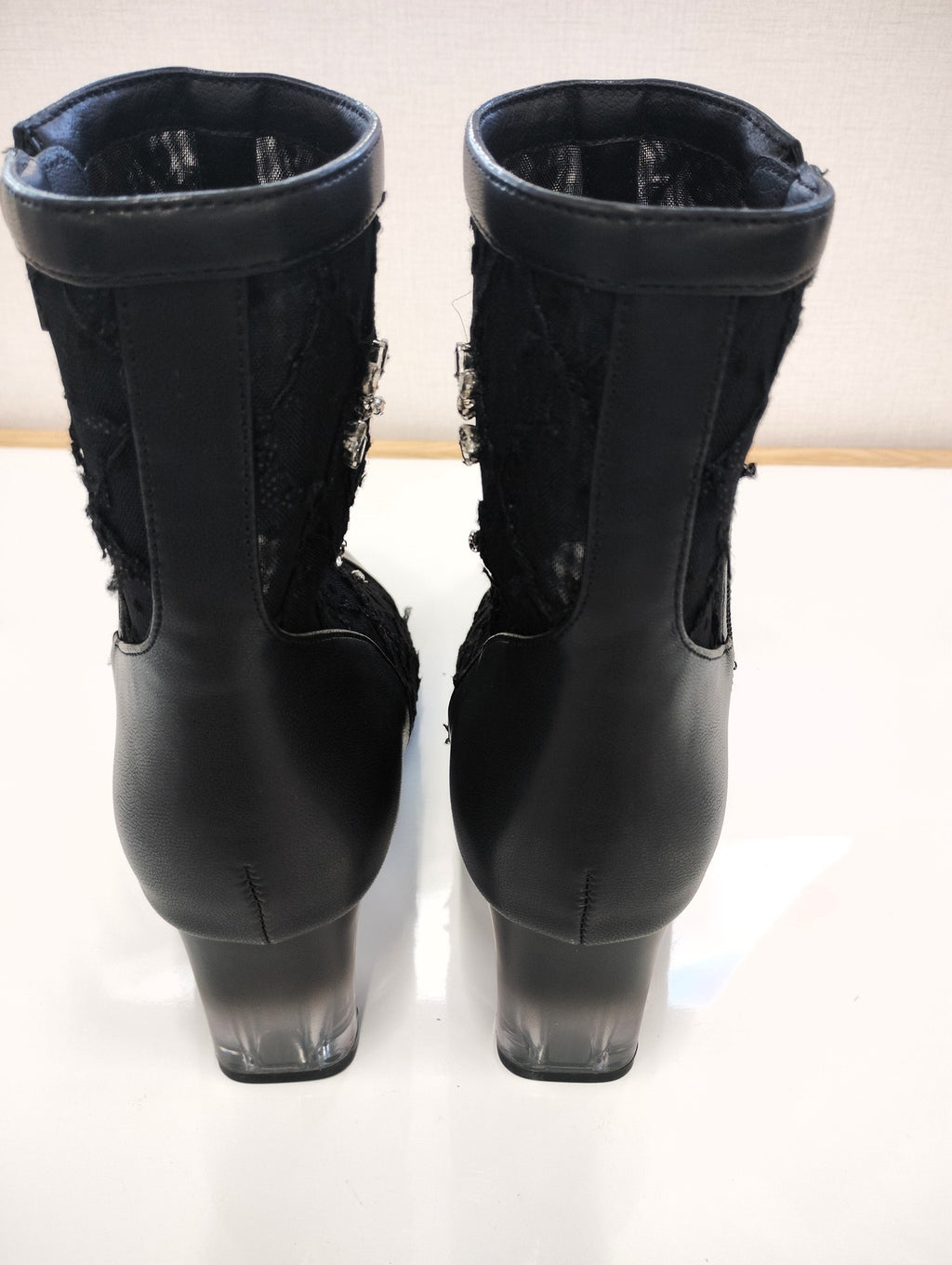 JELLY BEANS シアービジューショートブーツ　M