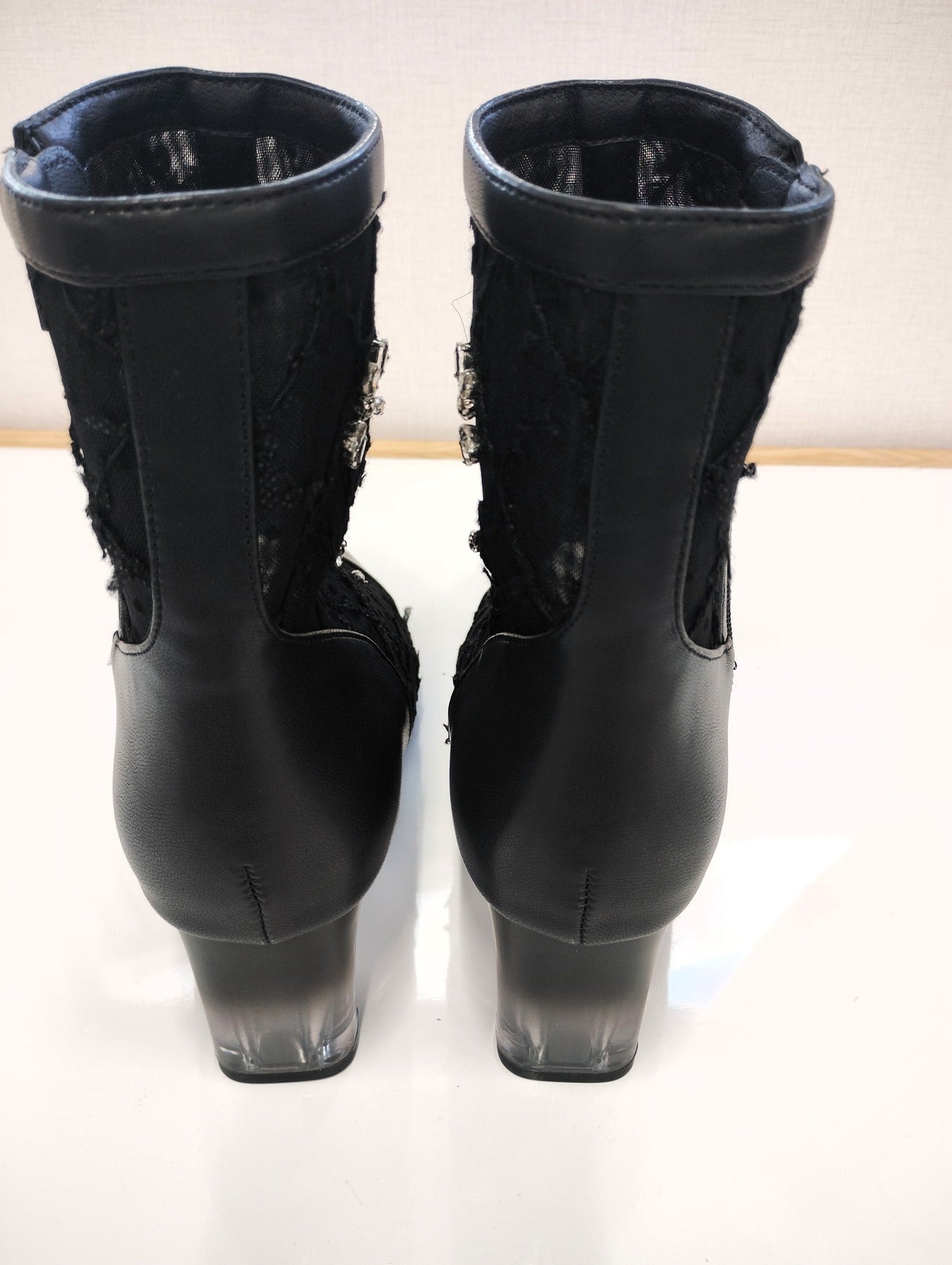 JELLY BEANS シアービジューショートブーツ　M